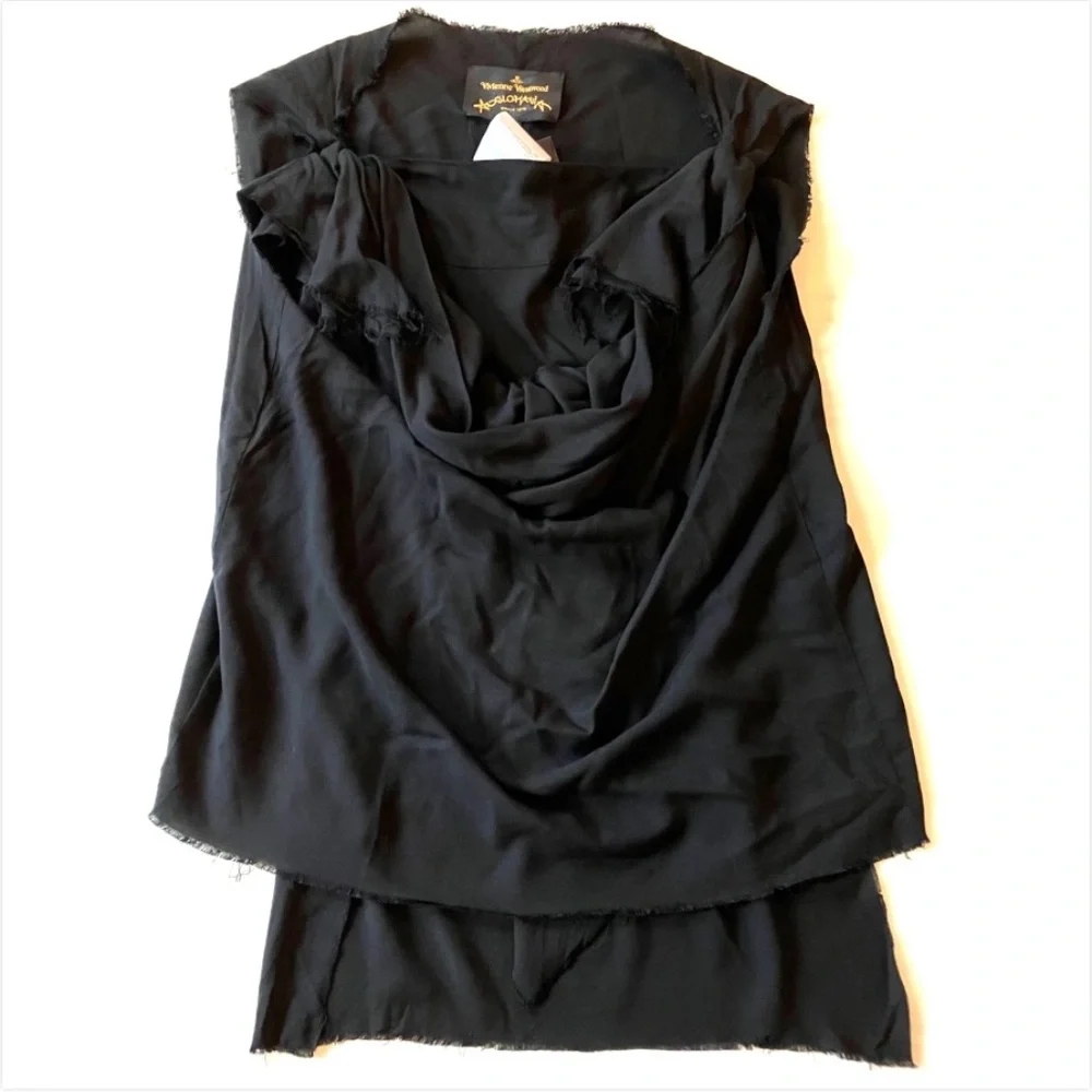NEW w/ TAGS Vivienne Westwood Black Sueno Blouse Top EU 44 US 10 12 L - Picture 1 of 5